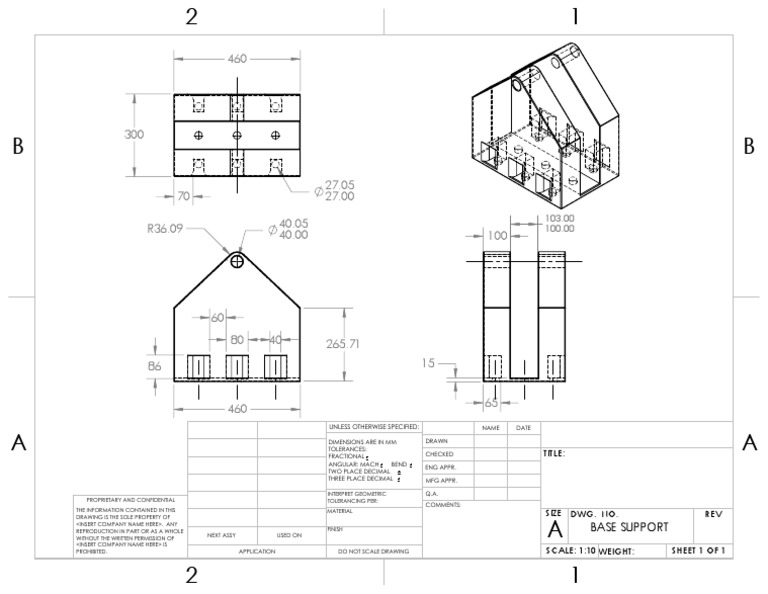 Technical Drawing Specifications and Tolerances | PDF | Engineering ...