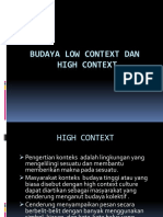 Budaya Low Dan High Context