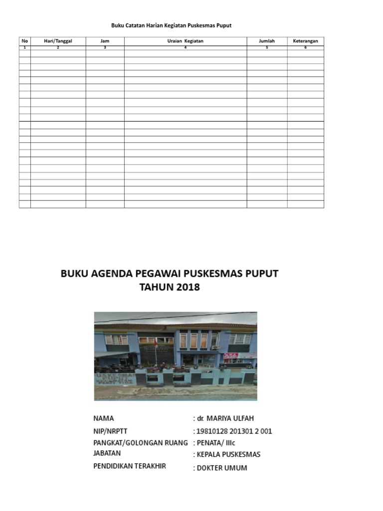 Buku Catatan Kegiatan