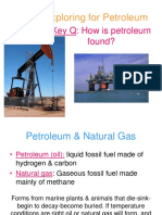 Lab 5: Exploring For Petroleum: Key Q: How Is Petroleum Found?