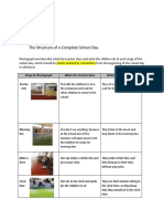 the structure of a complete school day