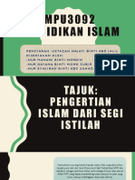 TUTORIAL 2 - Islam Dari Segi Istilah