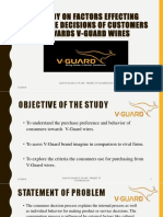 A Study On Factors Effecting Purchase Decisions of Customers Towards V-Guard Wires