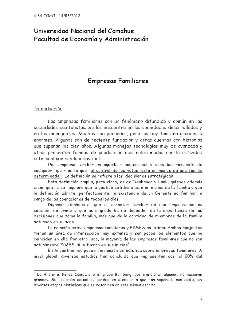 Empresas Familiares Apuntes | PDF | Toma de decisiones | Pequeñas y ...
