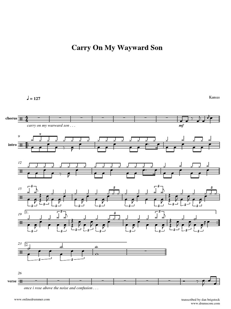 Carry On My Wayward Son PDF PDF Musical Forms Songs