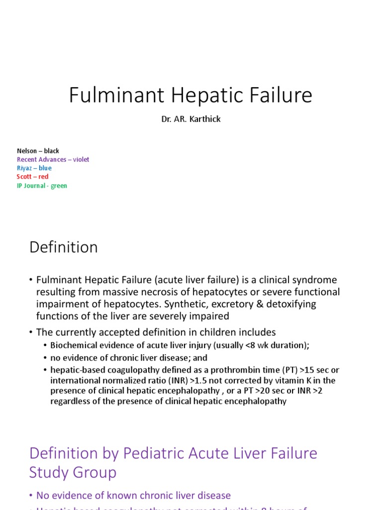 Fulminant Hepatic Failure Overview | PDF | Hepatitis | Liver