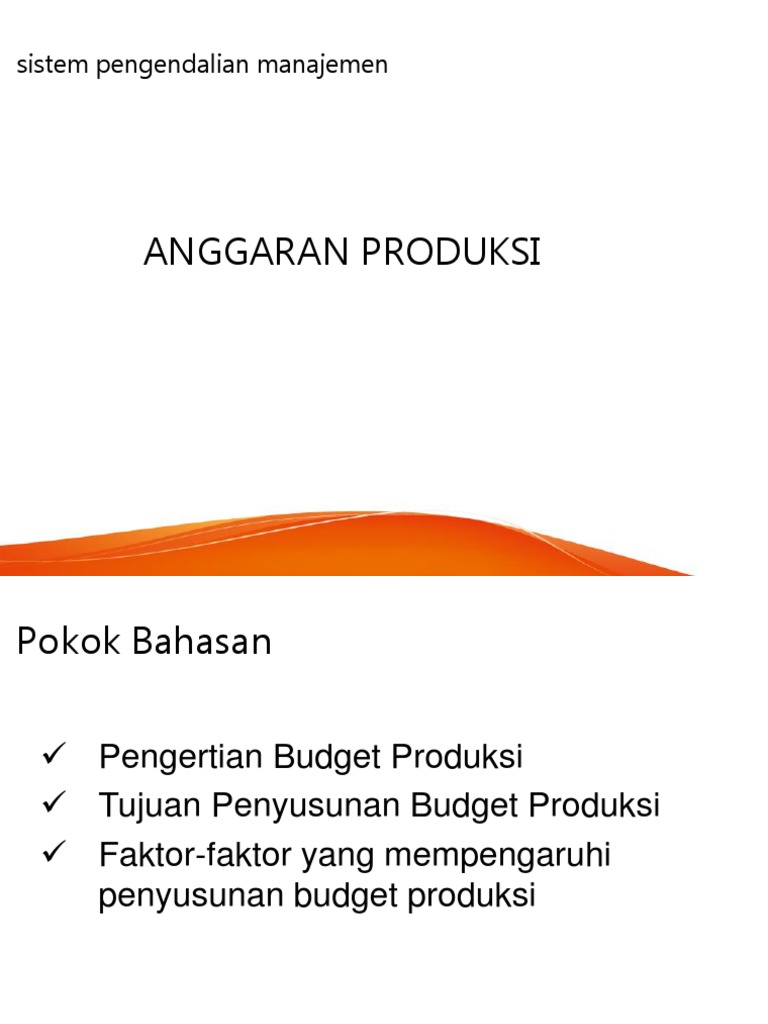 Anggaran Produksi Ppt