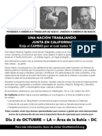One Nation Working Together in California | B & W Flyer (Spanish)