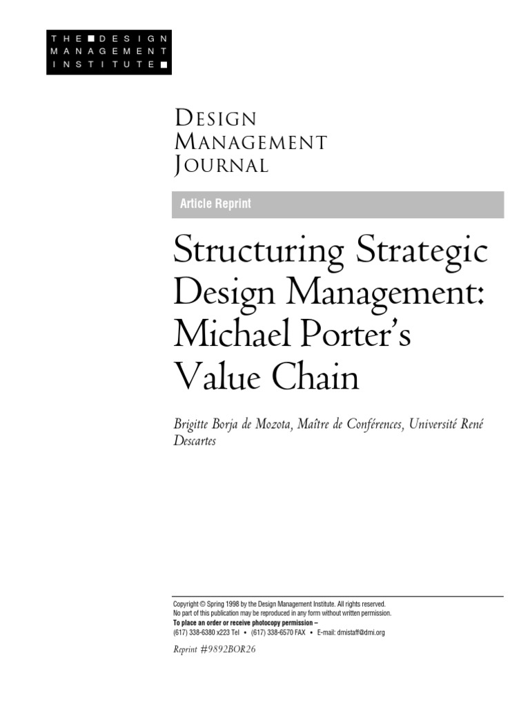 Structuring Strategic Design Management | PDF | Strategic Management ...