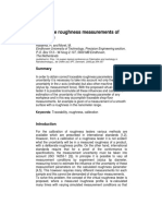 Traceable Roughness of Products