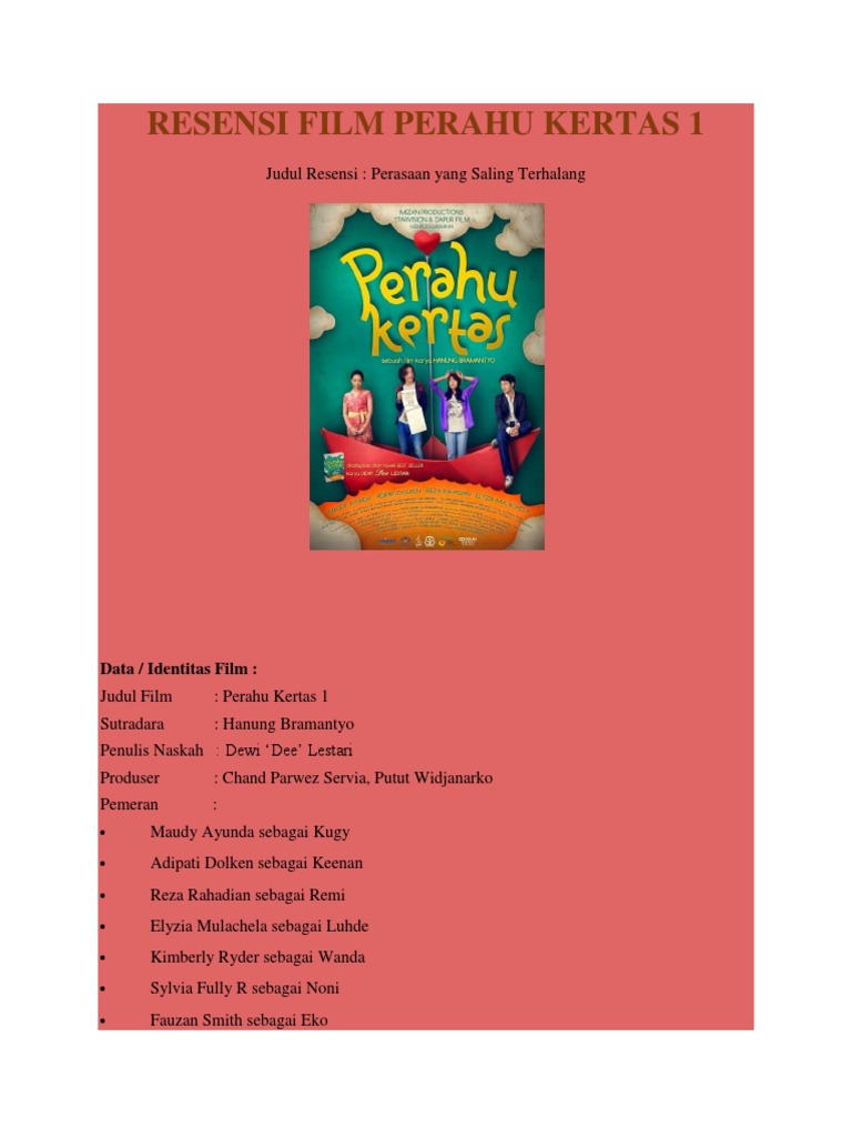 Resensi Film Perahu Kertas 1