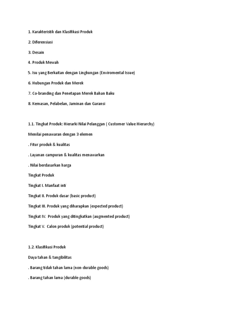 Mind Map Pemasaran
