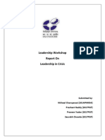 Leadership Workshop Report On Leadership in Crisis