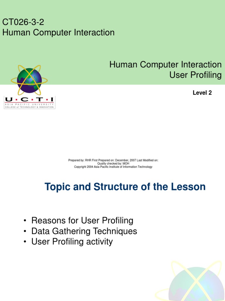8 User Profiling PDF Interaction Usability
