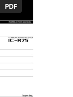 Icom IC-R75 Instruction Manual