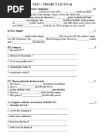 Project 3 Unit 5 Test Overview | PDF | Grammar | Language Mechanics