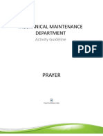 Mechanical Maintenance Department: Activity Guideline