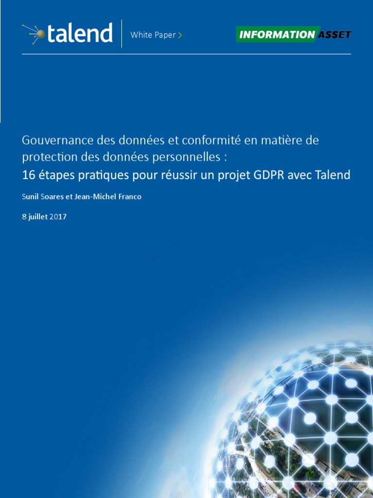 16 étapes pour réussir le GDPR avec Talend | PDF | Métadonnées | Données