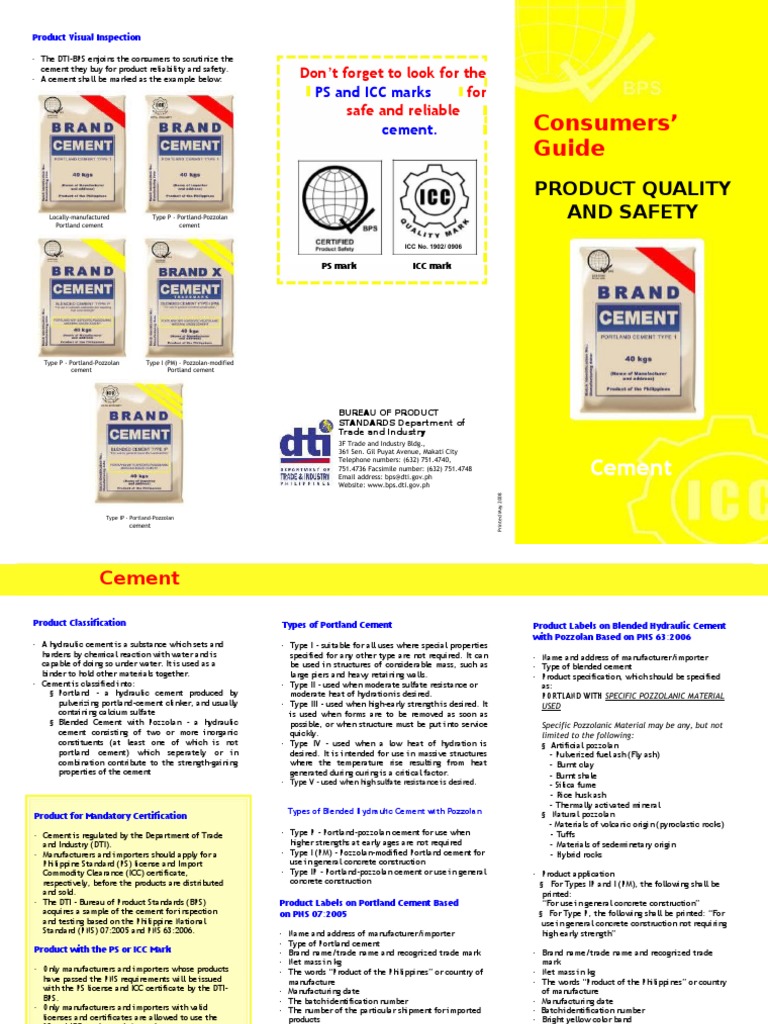 Consumer Guide Cement | PDF | Cement | Fly Ash