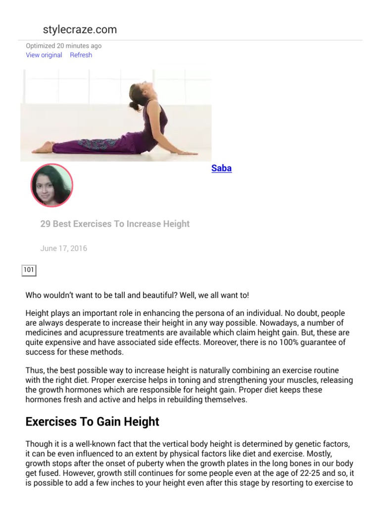 Best exercise to increase height clearance