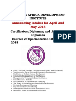 Premese Africa Development Institute Courses (Revised)