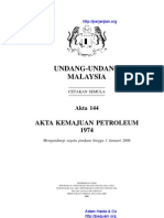 Akta 144 Akta Kemajuan Petroleum 1974