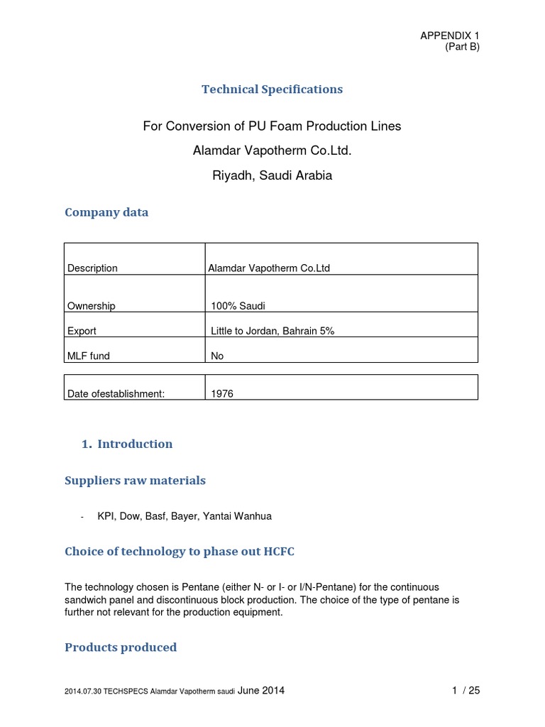 2014.07.31 Appendix 1 - TECHSPECS Alamdar (Part B) | PDF | Valve | Pump