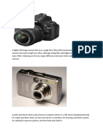 A Digital Still Image Camera That Uses a Single Lens Reflex and Health Problems