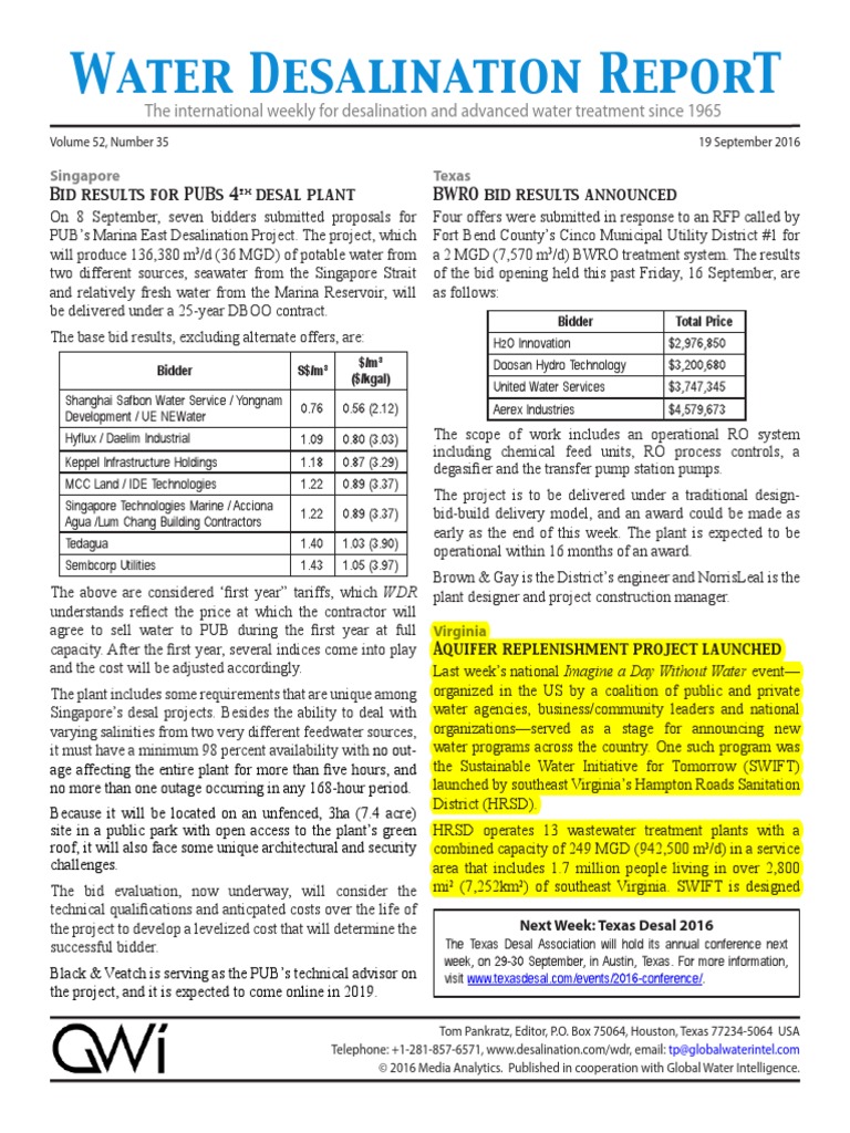 Water Desalination Report , Desalination of Water: a Review – TNLF