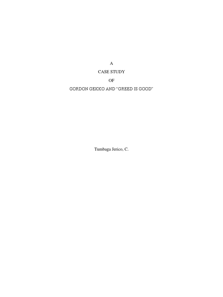 Gordon Gekko PDF