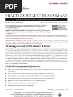 Acog Practice Bulletin Summary: Prelabor Rupture of Membranes | PDF ...