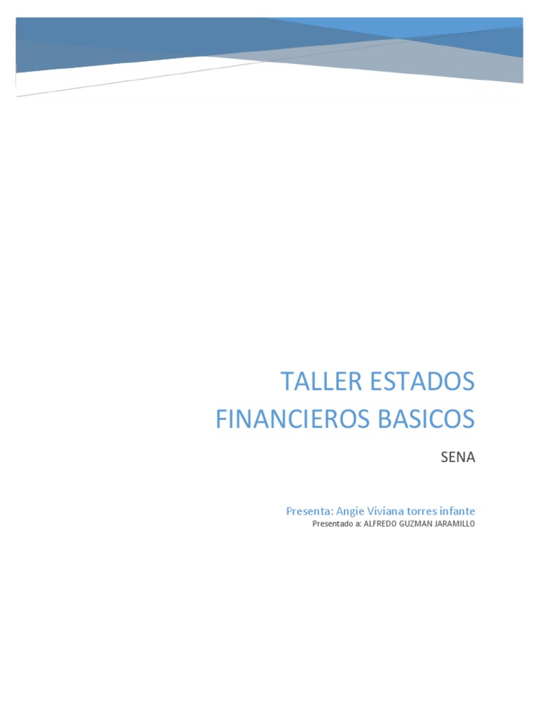 Taller #4 Contabilidad en Las Organiz | PDF | Estado de resultados ...