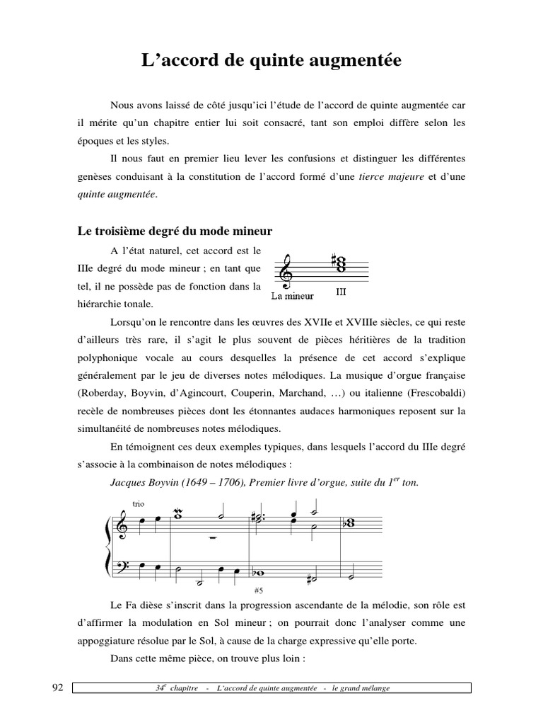 L Accord De Quinte Augmentee Le Troisieme Degre Du Mode Mineur Accord Musique Mode Musique
