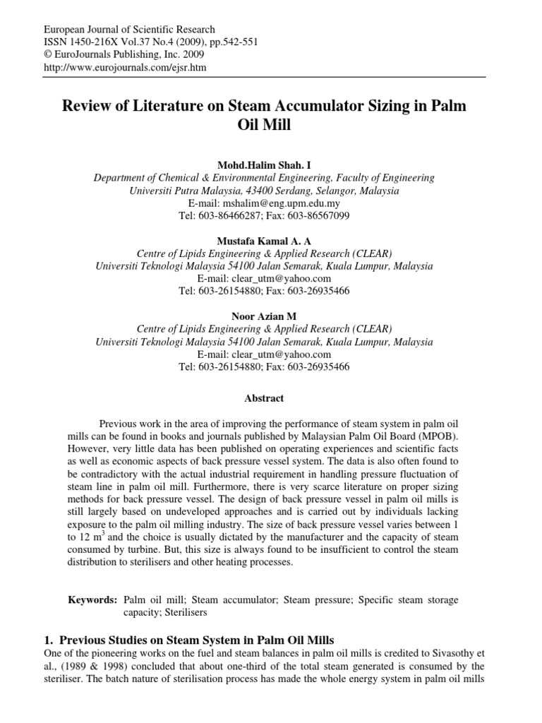 Review of Literature On Steam Accumulator | PDF | Steam | Boiler