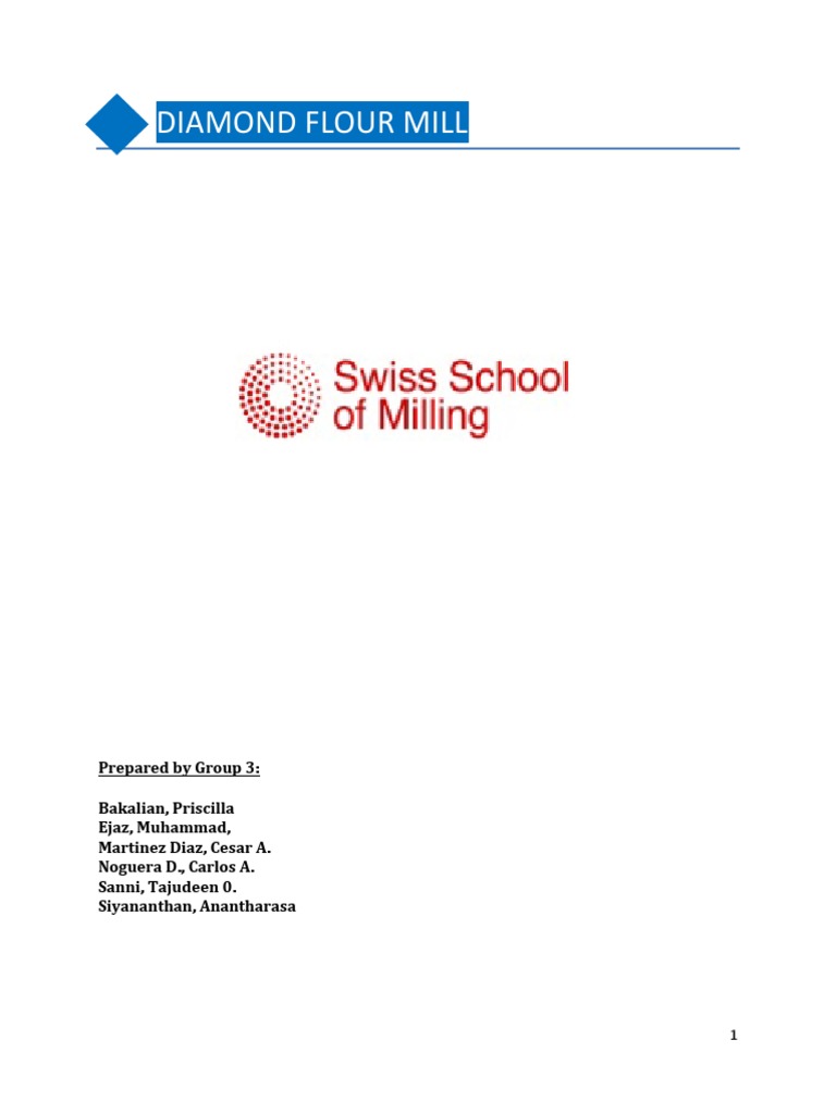 Diamond Flour Mill Project Report PDF Wheat Flour