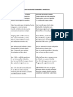 Himno Nacional de La República Dominicana