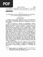 As Origens Das Corporações de Ofício. as Corporações Em Roma