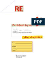 Cahier d'activité Maths 4eme