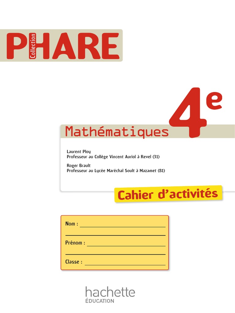 Math Cahier D exercice Page De Garde Thales Cahier D'activité Maths 4eme | PDF | Triangle | Cercle