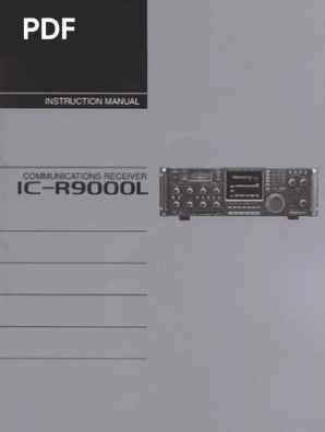 Icom IC-R9000L Instruction Manual | PDF iCOM IC-R9000L 取扱説明書