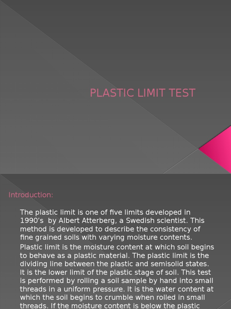 Understanding Plastic Limit in Soils | PDF | Agriculture | Natural ...