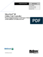 Microtech Iii Chiller Unit Controller: Protocol Implementation Conformance Statement (Pics) Ansi/Ashrae 135-2004, Bacnet