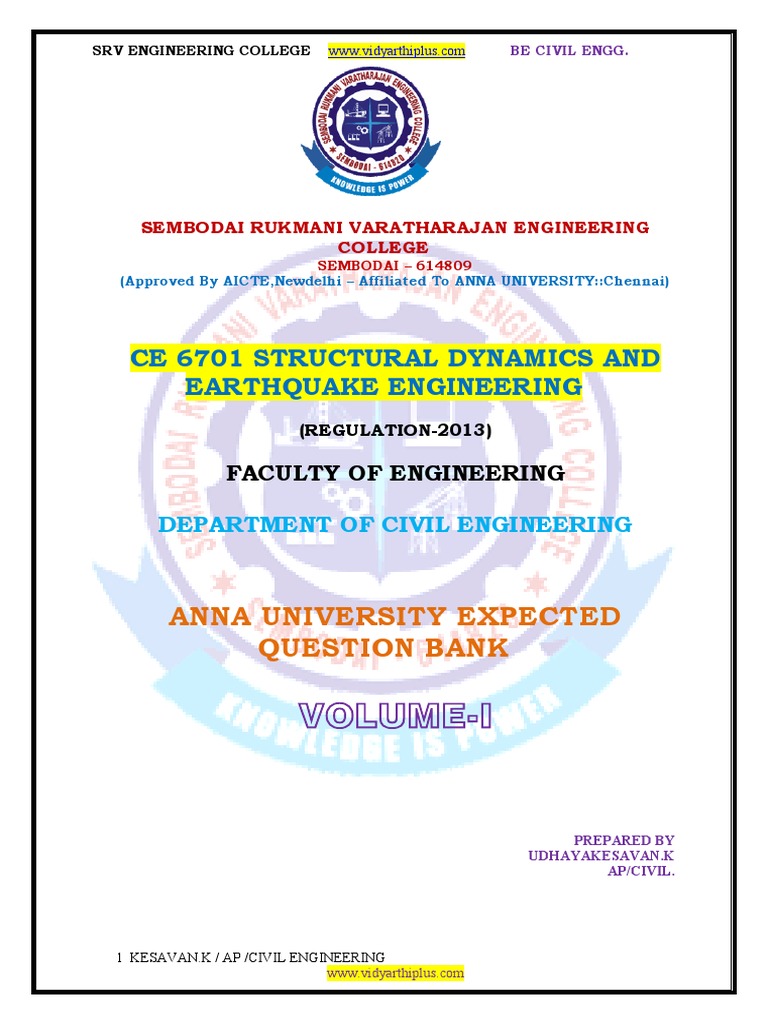 Structural Dynamics & Earthquake Engineering | PDF | Earthquakes ...
