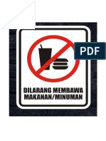 Dilarang Membawa Makanan N Minuman