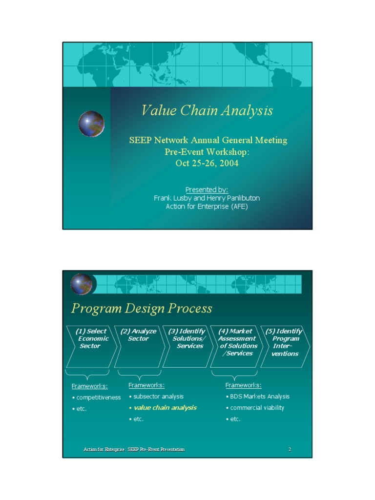 SEEP Program: Value Chain Analysis | PDF | Value Chain | Supply Chain