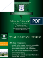 Ethics in Critical Care