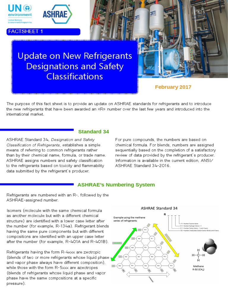 ASHRAE Refrigerant Classification Update | PDF | Chemical Substances ...