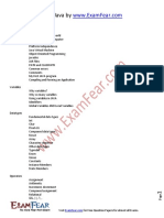 Java Exam Notes PDF