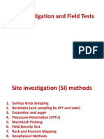 Site Investigation and Field Tests