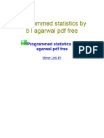 Programmed Statistics by B L Agarwal PDF Free